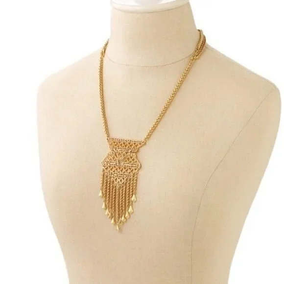 💜 Stella & Dot Alila Lace Necklace and Earring Set of 2 - Picture 7 of 13